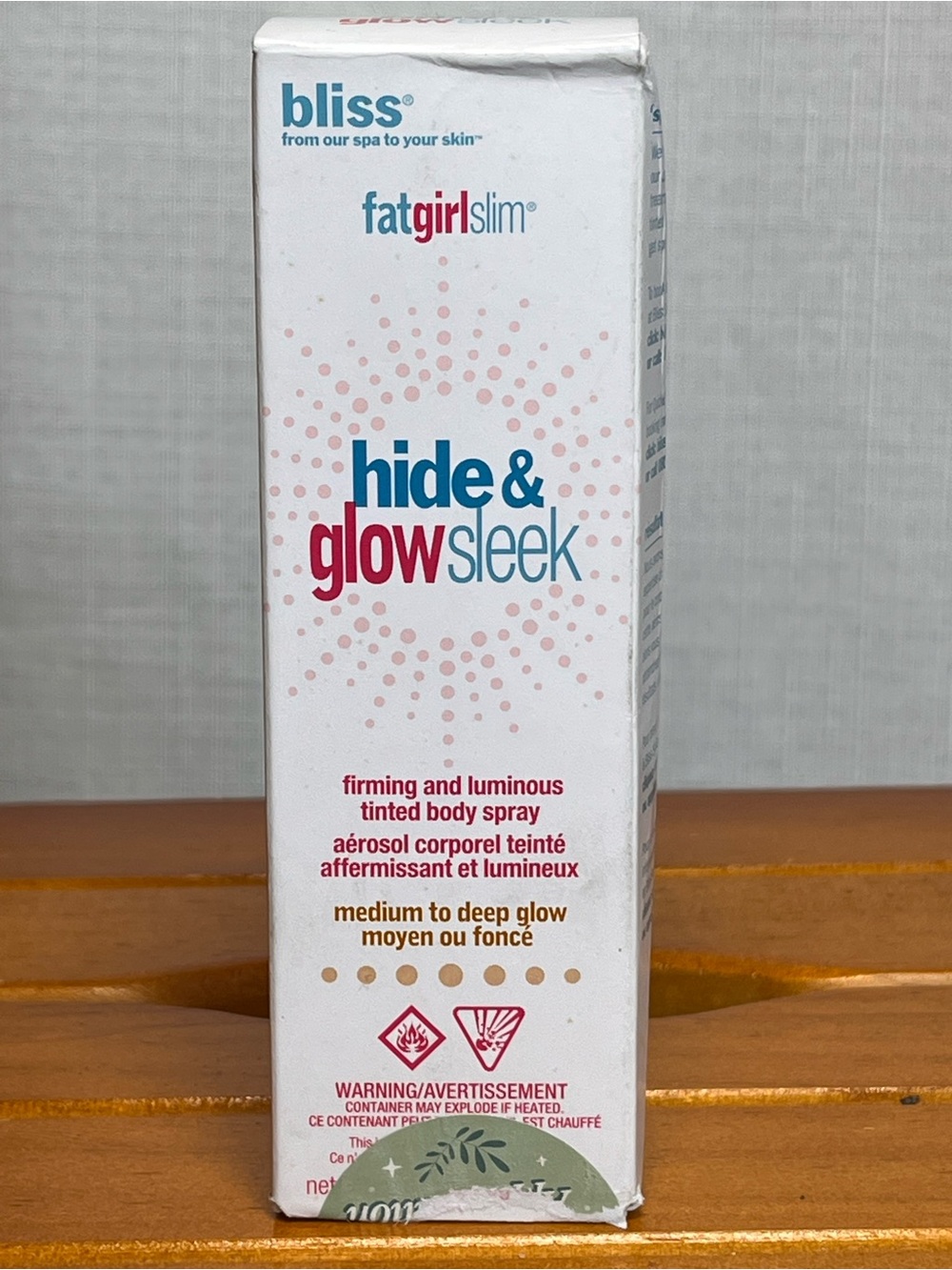 Bliss FatGirlSlim Hide & Glow Sleek Tinted Body Spray Medium - Deep Glow Firming